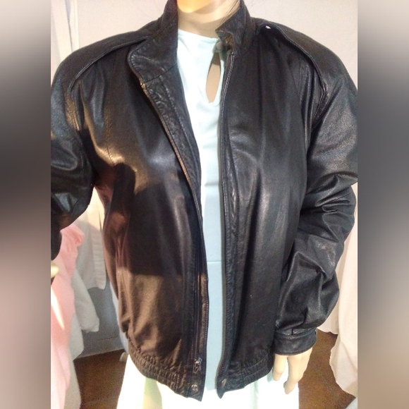 Vintage Berman's Classic Black Leather with Liner ° - Picture 5 of 14